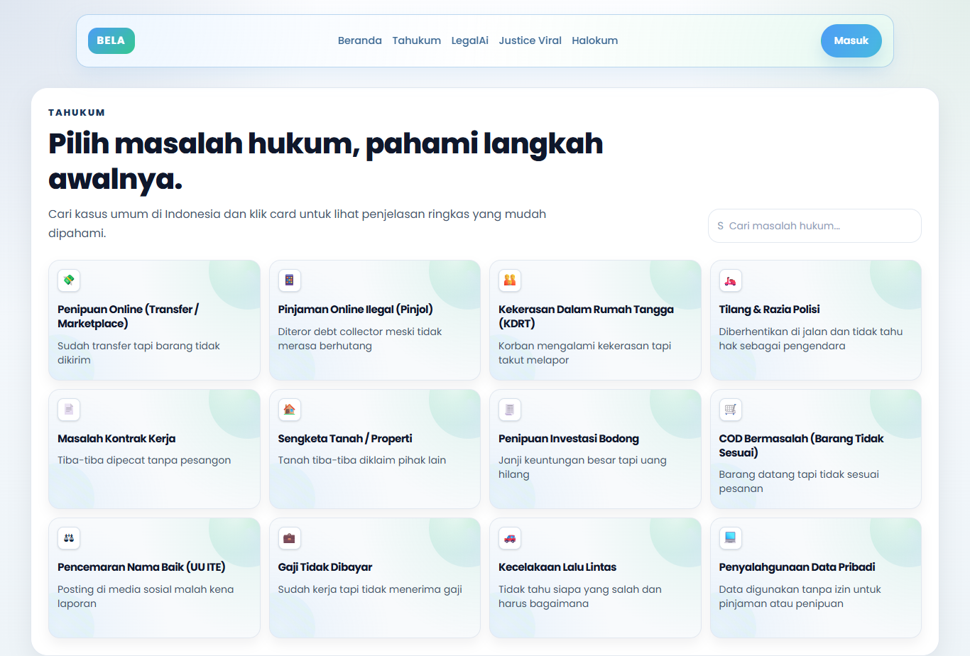 Contoh modul belajar hukum berbasis situasi