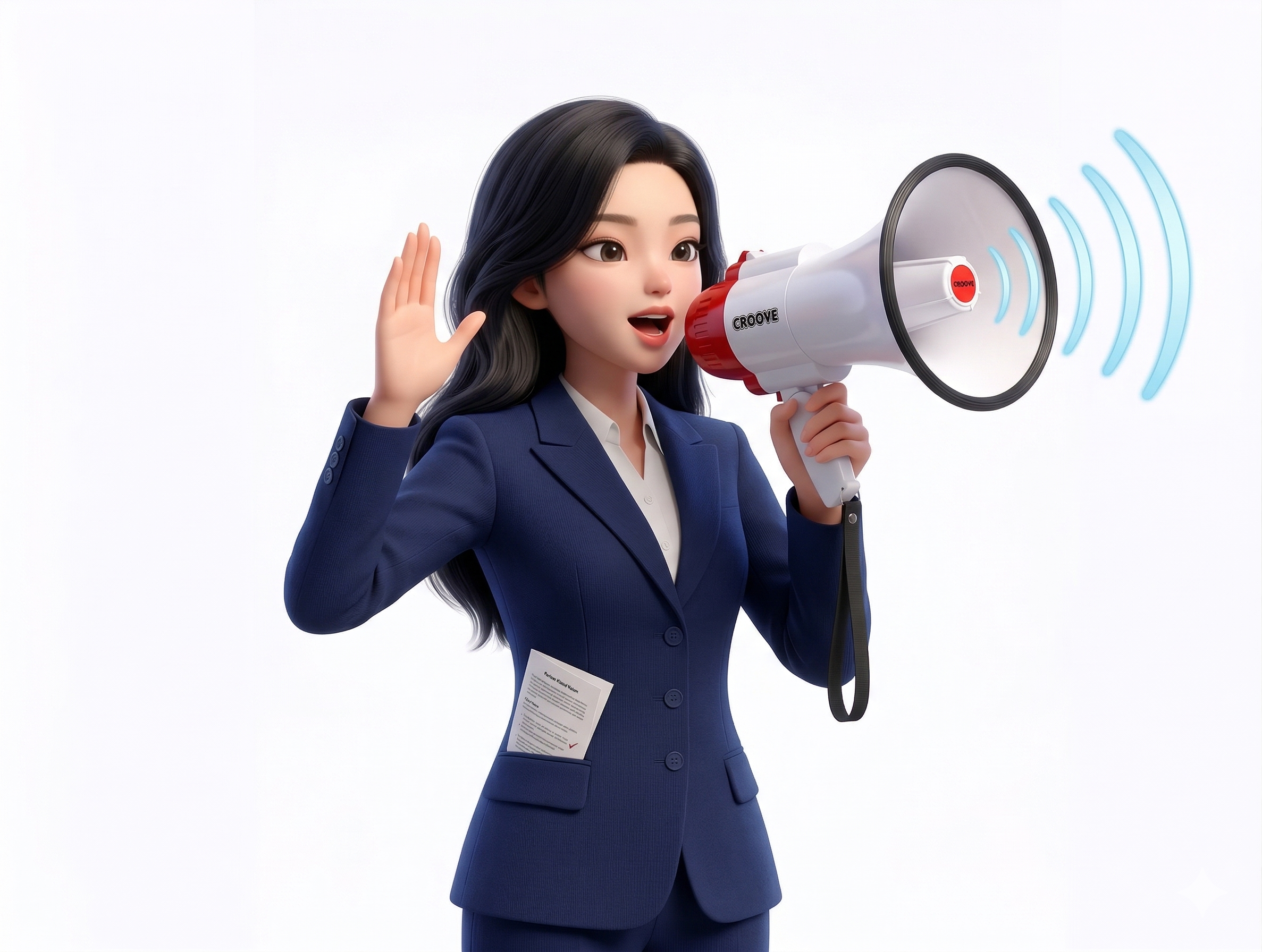 Ilustrasi kampanye justice viral dengan megafon